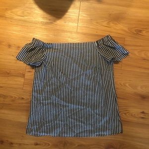 H&M women’s checkered off the shoulder top
